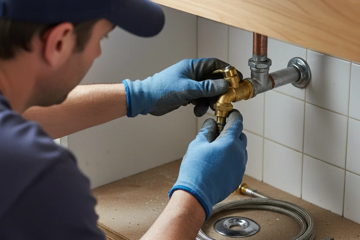Shutoff valve and fitting work during Emergency Plumbing in Medimont